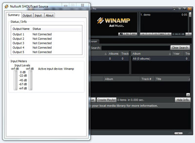 ... การติดตั้ง SHOUTcast DSP Plugin for Winamp